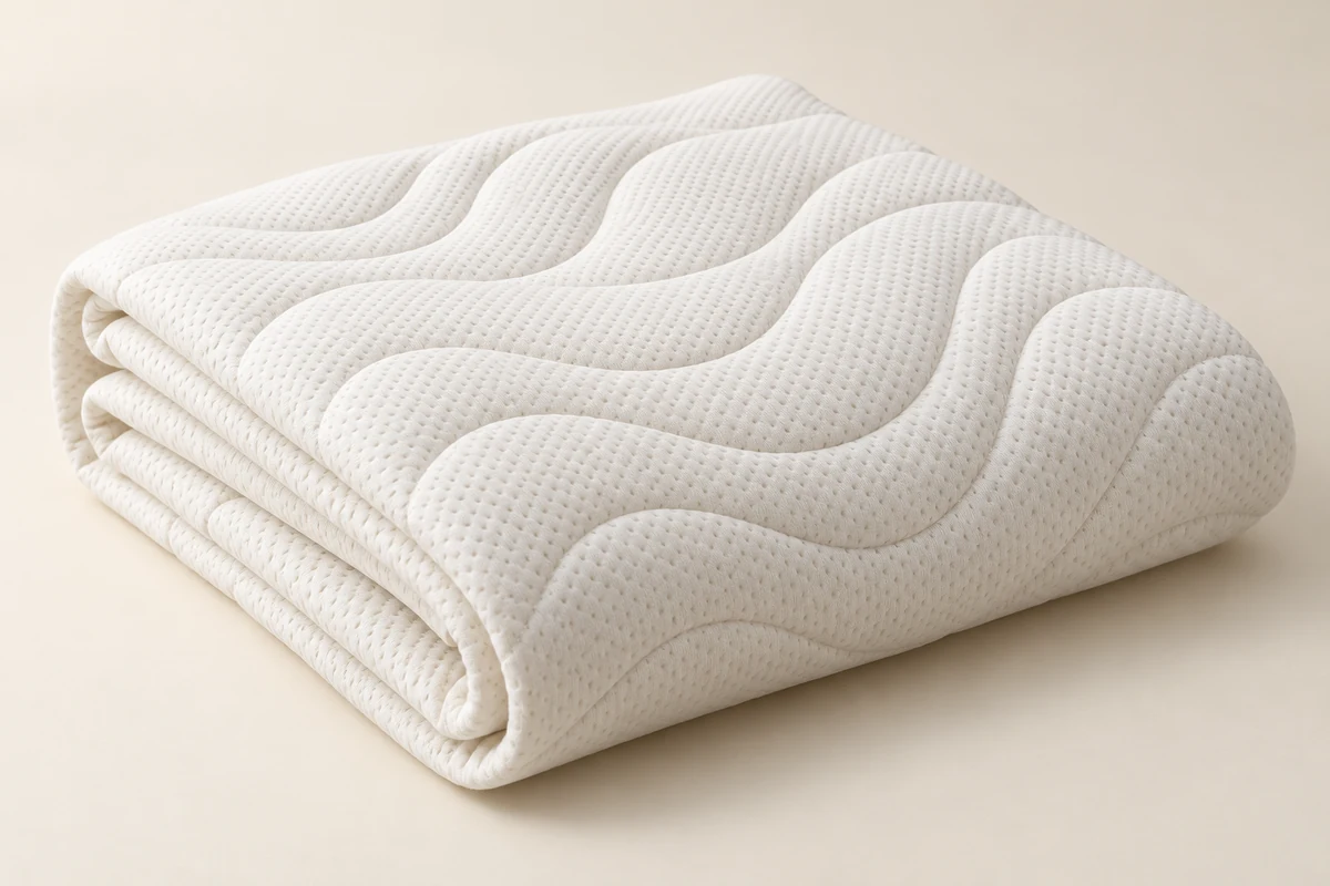 Cover fabrics material illustration in a clean studio setting