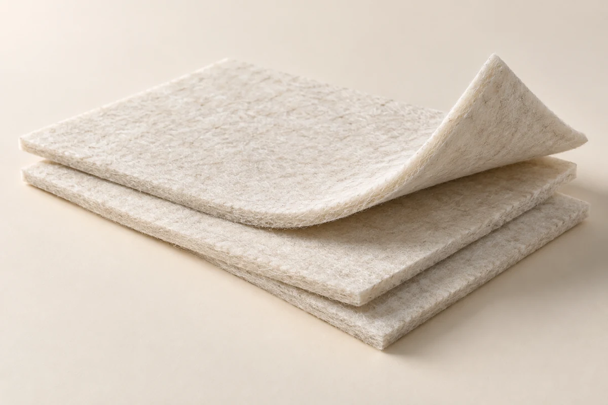 Balanced hard cotton material illustration in a clean studio setting